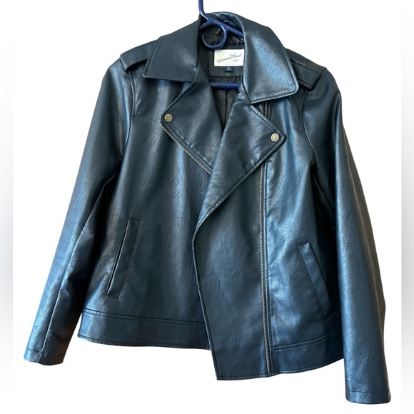 Universal Thread Black Faux Leather Jacket - Picture 1 of 6